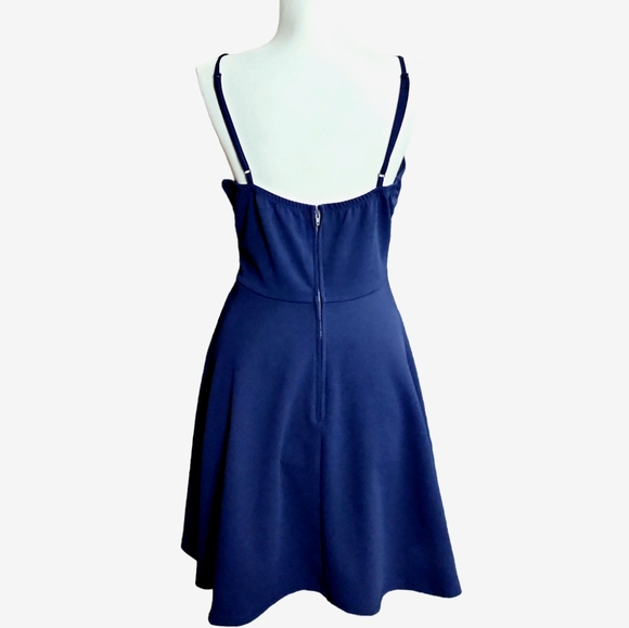 Francesca Collection Jun & Ivy Fit and Flare Mini, Skater Dress with Ladder Trim - Picture 2 of 9